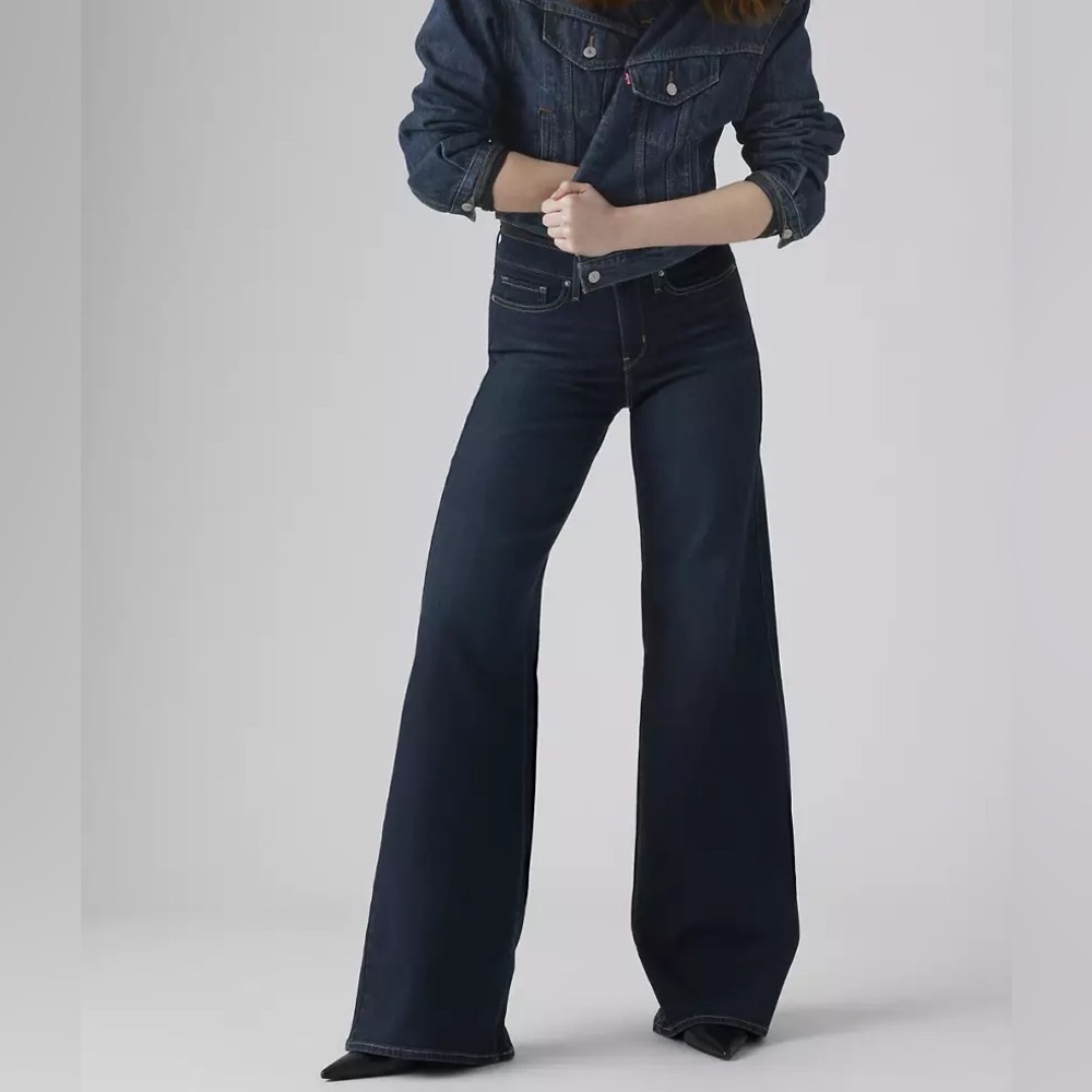 Levi's Dark Indigo Wide-Leg Jeans for Women